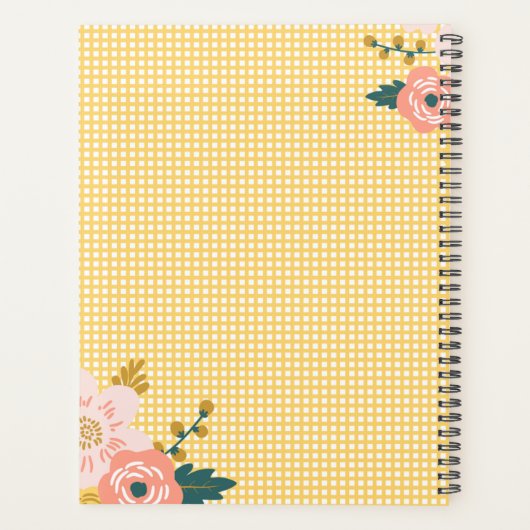 Pastel Spring Bloom-Plaid Weekly-Monthly Planner (Achterkant)