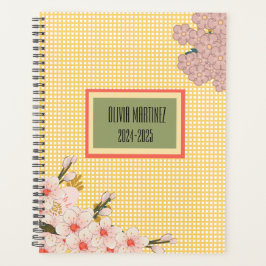Pastel Spring Bloom-Plaid Weekly-Monthly Planner