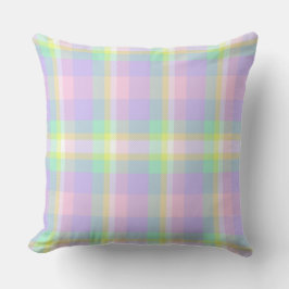 Pastel Spring Blossom Plaid Sierkussen