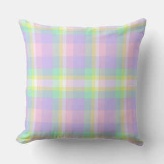 Pastel Spring Blossom Plaid Sierkussen