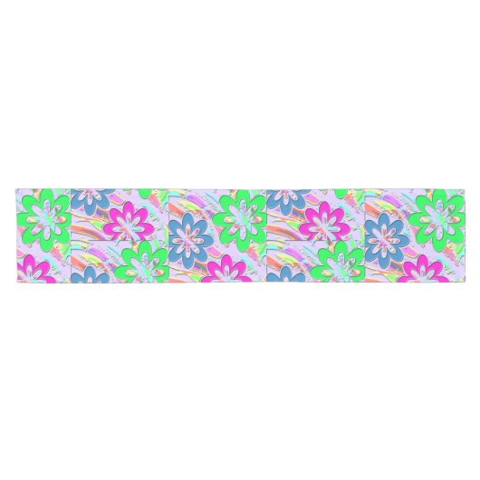 Pastel Spring Blossoms Korte Tafelloper (Horizontaal)