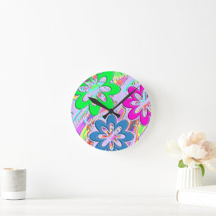 Pastel Spring Blossoms Ronde Klok