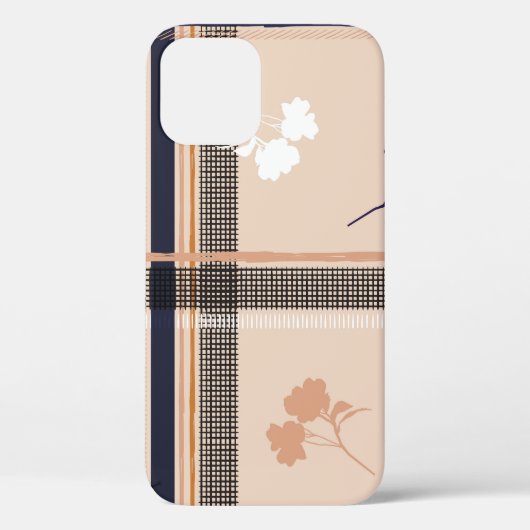 Pastel Spring Branch: geruit raster Case-Mate iPhone Case (Achterkant)