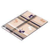 Pastel Spring Branch: geruit  raster Notitieboek (Linkerzijde)