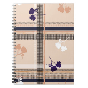 Pastel Spring Branch: geruit  raster Notitieboek