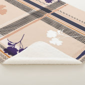 Pastel Spring Branch: geruit raster Sherpa Deken (3/4)