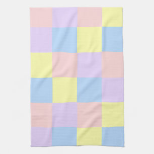 Pastel Spring Color Checkers Theedoek