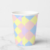 Pastel Spring Colors Argyle Papieren Bekers (Rechts)
