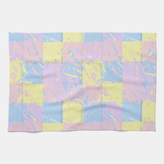 Pastel Spring Colors Paint Splatter Theedoek (Horizontaal)