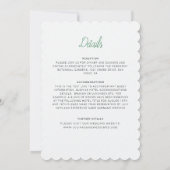 Pastel Spring Dahlia Wildflowers Krans Trouwen Kaart (Achterkant)