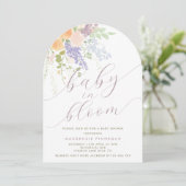 Pastel Spring Floral Arch Baby in Bloom Shower Kaart (Staand voorkant)
