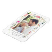 Pastel Spring Floral Blooms Lijst Save the Date Magneet (Linkerzijde)