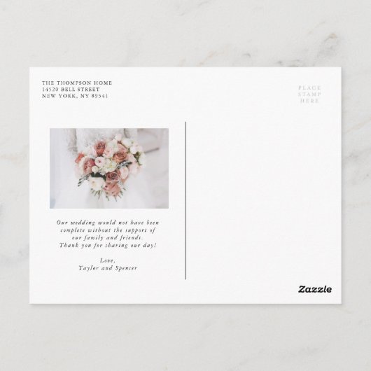 Pastel Spring Floral Blooms Weddenschap Bedankt Briefkaart (Achterkant)