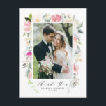 Pastel Spring Floral Blooms Weddenschap Bedankt Briefkaart<br><div class="desc">Pastel Spring Floral Blooms Weddenschap Bedankt Briefkaart | bedankt sturen naar gasten omdat ze deel uitmaken van je bruiloft met dit aanpasbare dankjewel briefkaart. Deze florale dankjewel is voorzien van pastelbloemen en groen bloemig lijst. Deze elegante dankjewel-kaart is perfect voor lentevertrouwingen. Overeenkomende objecten zijn beschikbaar.</div>