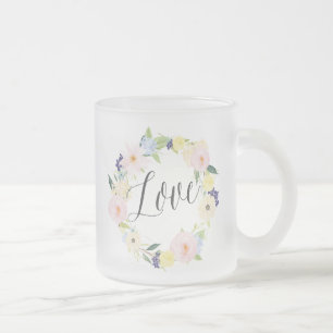 Pastel Spring Floral Krans   Liefde Mok