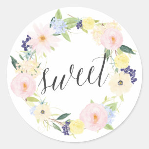 Pastel Spring Floral Krans   Lieve Stickers