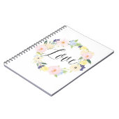 Pastel Spring Floral Krans | Love Notitieboek (Linkerzijde)