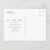 Pastel Spring Floral Lijst Foto Save the Date Aankondigingskaart (Achterkant)