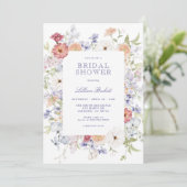  Pastel Spring Floral Lijst Vrijgezellenfeest Kaart (Staand voorkant)