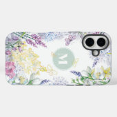 Pastel Spring Floral Monogram Case-Mate iPhone Case (Achterkant (horizontaal))