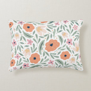 Pastel Spring Floral Pattern Accent Kussen