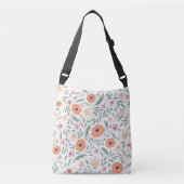 Pastel Spring Floral Pattern Crossbody Tas (Voorkant)