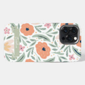 Pastel Spring Floral Pattern iPhone Hoesje (Achterkant horizontaal)