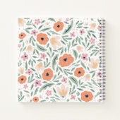 Pastel Spring Floral Pattern Notitieboek (Achterkant)