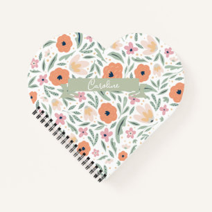 Pastel Spring Floral Pattern Notitieboek