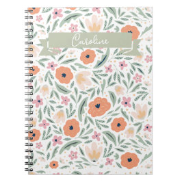 Pastel Spring Floral Pattern Notitieboek
