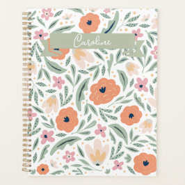 Pastel Spring Floral Pattern Planner