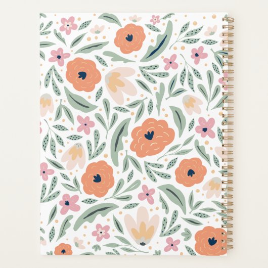 Pastel Spring Floral Pattern Planner (Achterkant)