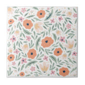 Pastel Spring Floral Pattern Tegeltje (Voorkant)