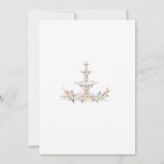 Pastel Spring Floral Wedding Save the Date Kaart (Achterkant)