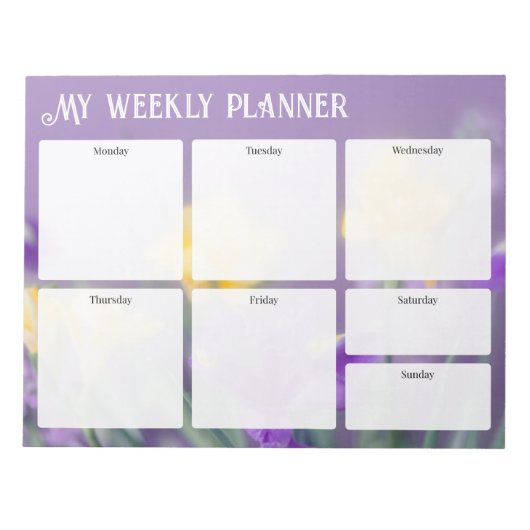 Pastel spring, floral Weekly Planner Notitieblok (Voorkant)