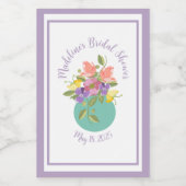 Pastel Spring Floral Wijn Etiket (Enkel label)