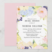 Pastel Spring Flowers Bridal Brunch Invitation Kaart (Voorkant / Achterkant)