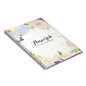 Pastel Spring Flowers Gepersonaliseerd Notitieboek (Rechterzijde)