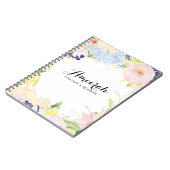 Pastel Spring Flowers Gepersonaliseerd Notitieboek (Linkerzijde)
