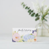 Pastel Spring Flowers Gepersonaliseerd Visitekaart Visitekaartje (Staand voorkant)