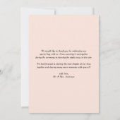 Pastel Spring Flowers Lijst Fotobruiloft Bedankkaart (Achterkant)