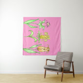 Pastel Spring Flowers Tapestry Wandkleed (In Situ (horizontaal))