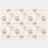 Pastel Spring Flowers Wrapping Paper Sheets (Voorkant)