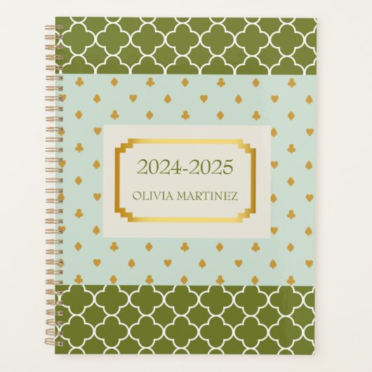 Pastel Spring Geometrische Gepersonaliseerde Plann Planner (Voorkant)