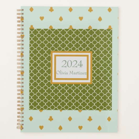 Pastel Spring Gepersonaliseerde geometrische plann Planner (Voorkant)