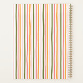 Pastel Spring gestripte gepersonaliseerde planner (Achterkant)