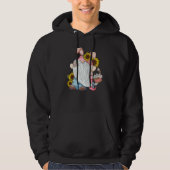 Pastel Spring Gnome With Sunflower Easter Eggs Bas Hoodie (Voorkant)