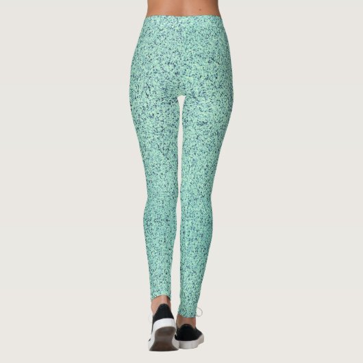 Pastel Spring Green Concrete Textuur Leggings (Achterkant)