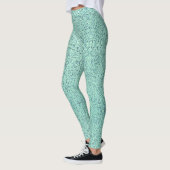 Pastel Spring Green Concrete Textuur Leggings (Links)