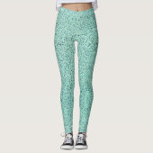 Pastel Spring Green Concrete Textuur Leggings (Voorkant)